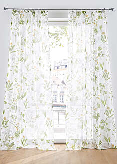 Cortina con estampado floral (1 unidad)