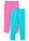 Leggings capri de mezcla de algodón orgánico elástico (2 unidades) - celeste+fucsia claro - bonprix