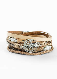 Pulsera cruzada con colgante en forma de árbol de la vida