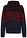 Jersey de punto fino con capucha y corte regular - Rojo-azul jaspeado - bonprix