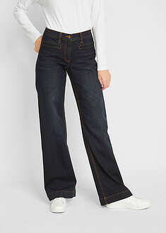 Vaqueros con pernera ancha, mid waist, con cintura cómoda