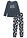 Pijama de algodón orgánico - Azul jaspeado de flores - bonprix