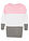 Jersey largo - rosa pastel / crema suave / gris con rayas - bonprix