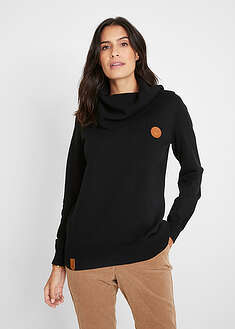 Jersey de punto fino con cuello ancho