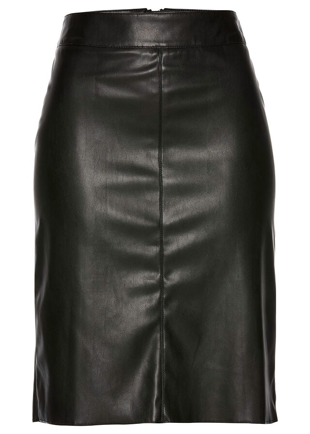 Falda lápiz de piel sintética