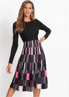 Vestido de punto a cuadros