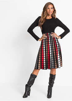 Vestido de punto con cuadros