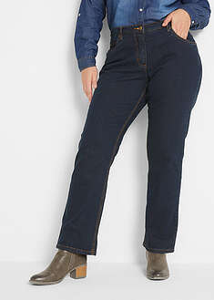 Vaqueros straight, mid waist, elásticos