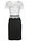 Vestido con encaje - negro / crema suave - bonprix
