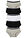 Braguita con algodón suave (5 unidades) - negro+blanco+gris claro jaspeado - bonprix