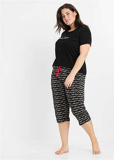 Pijama capri de algodón puro
