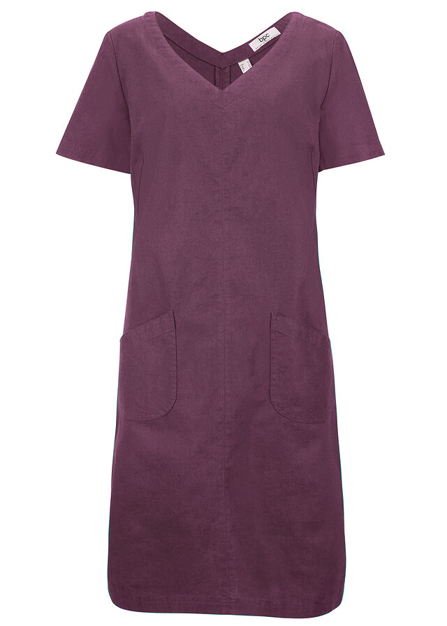 Vestido corto con lino