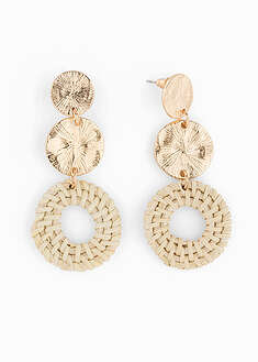 Pendientes con colgante de paja