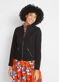 Chaqueta de sarga de algodón con insertos elásticos en los laterales