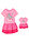 Vestido camisero y vestido para muñeca (2 piezas) de algodón orgánico puro - rosa pálido / rosa azalea / rosa hibisco - bonprix