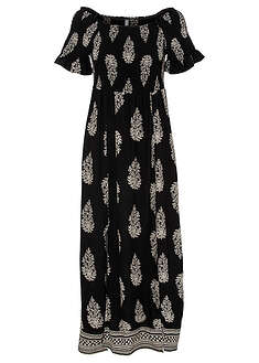 vestido-de-viscosa-fluida-con-escote-banera