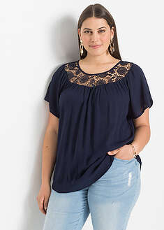 Blusa con encaje de viscosa sostenible