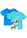 Camiseta (2 unidades) de algodón orgánico puro - celeste+azul glaciar - bonprix