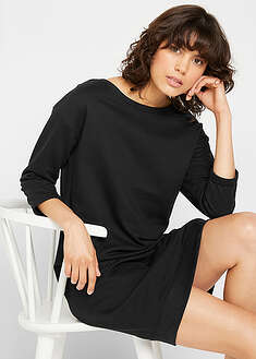 Vestido tipo sudadera, mangas 3/4, interior suave