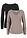 Camiseta ajustada de manga larga (2 unidades) - Marrón grisáceo/negro - bonprix