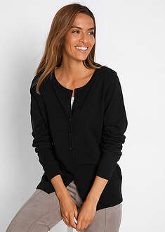 Chaqueta de punto fino con algodón reciclado