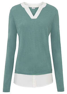 jersey-de-punto-fino-con-inserto-de-blusa