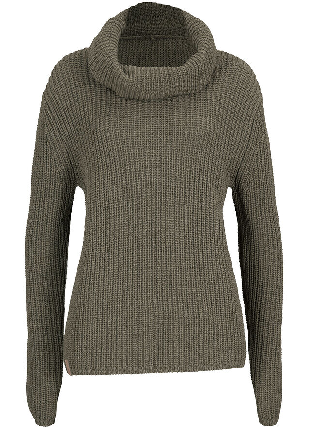 Jersey de punto grueso con cuello ancho