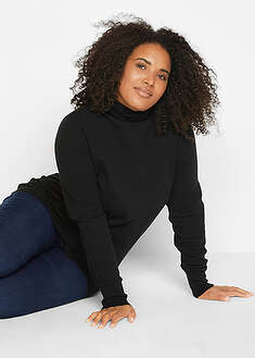 Jersey de punto fino con cuello alto