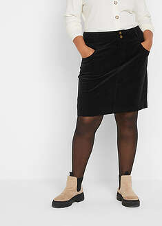 Falda de pana elástica