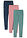 Leggings confeccionados con mezcla de algodón ecológico elástico (3 unidades) - azul marino+rosa ahumado+salvia ahumado - bonprix