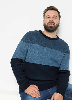 Jersey de cuello redondo en color block