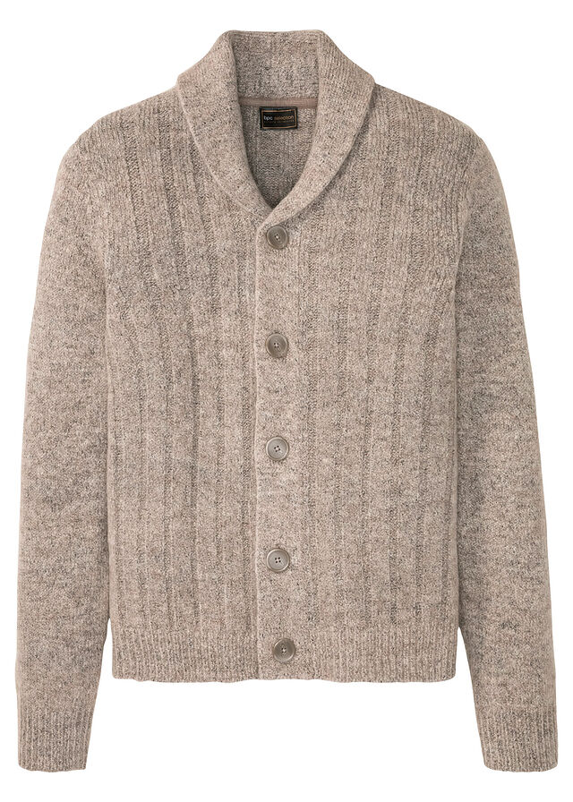 Chaqueta de punto con diseño acanalado