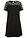 Vestido corto con inserto de lentejuelas - Negro-plata - bonprix