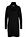 Vestido holgado de punto con cuello vuelto - Negro - bonprix