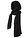 Bufanda con capucha con efecto brillante - Negro - bonprix