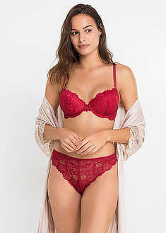 Sujetador + tanga de encaje delicado (2 piezas)