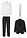 Traje (4 piezas) con camisa y corbata, regular fit - Negro - bonprix