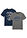 Camiseta (2 unidades) de corte regular - azul marino+gris moteado - bonprix