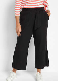 Pantalón culotte de mezcla de lino vaporosa
