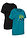 Camiseta deportiva de material de secado rápido (2 unidades) - turquesa profundo+negro - bonprix
