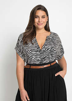 Blusa tipo túnica de viscosa pura