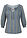 Camiseta tipo túnica con mangas 3/4 y estampado de rayas - Azul añil de rayas - bonprix