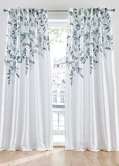 Cortina con estampado de flores (1 unidad)