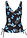 Top de tankini con cordones - Negro-azul - bonprix
