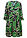 Vestido tipo túnica de viscosa fluida - Verde ópalo/azul marino de flores - bonprix