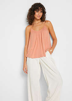 Top de viscosa fluida con tirantes finos