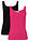 Top (2 unidades) - Rosa hibisco-negro - bonprix