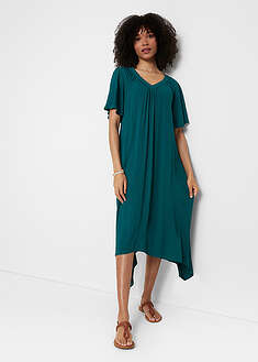 Vestido tipo caftán en tejido de crepé