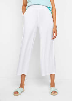 Pantalón de punto de mezcla de viscosa fluida, largo 7/8