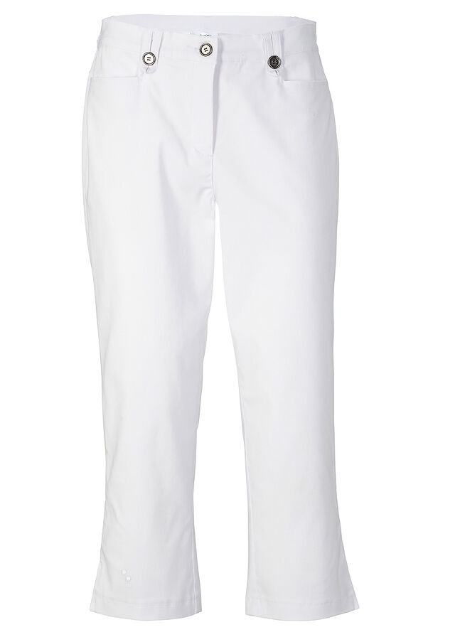 Pantalón de bengalina, largo 7/8, con cintura cómoda